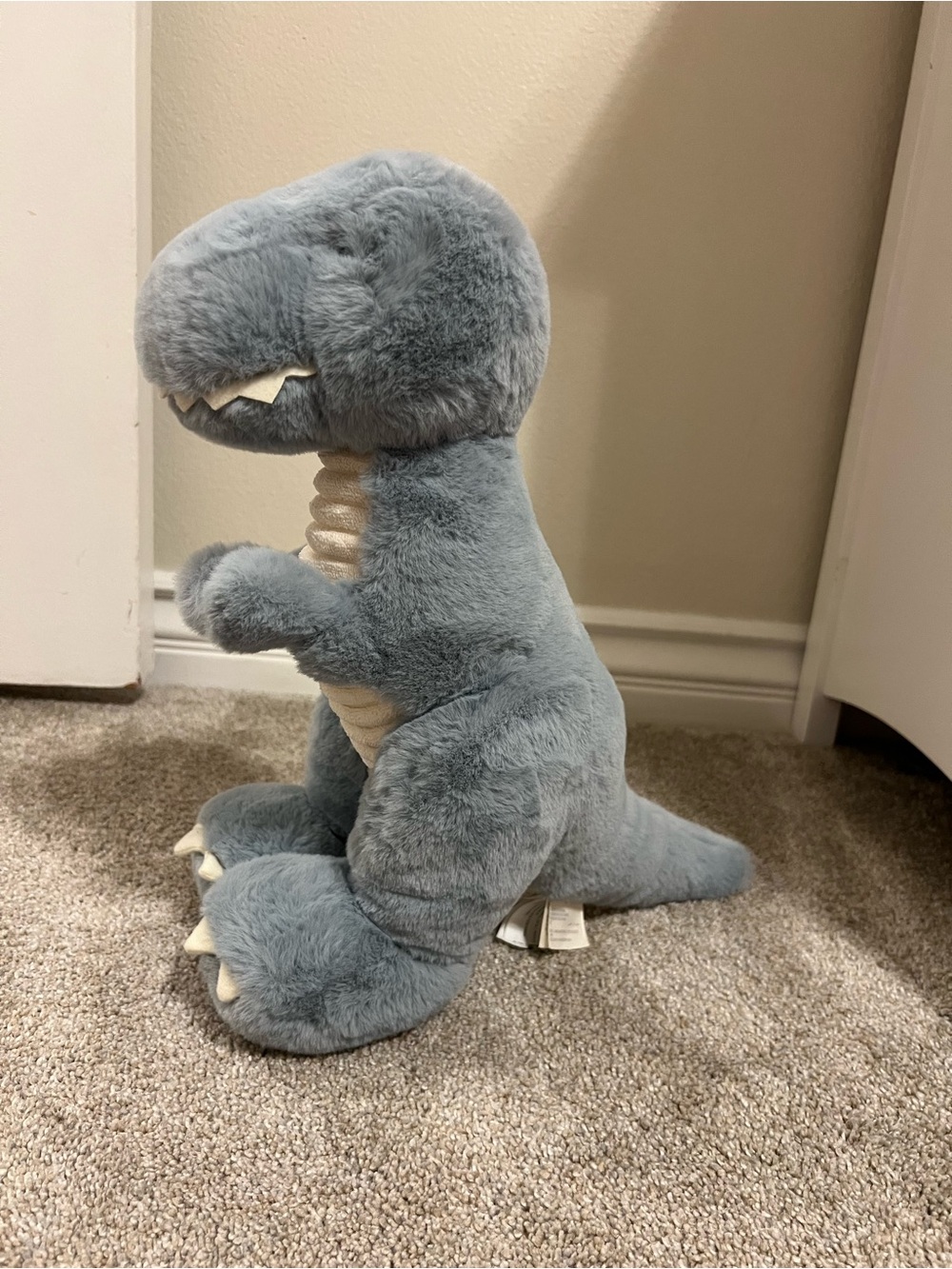 First Impressions Plush Blue-Grey T-Rex Stuffed Dinosaur
